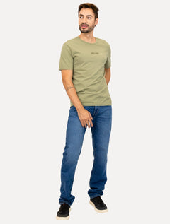 Camiseta John John Masculina Regular Clean Graphic Verde Médio