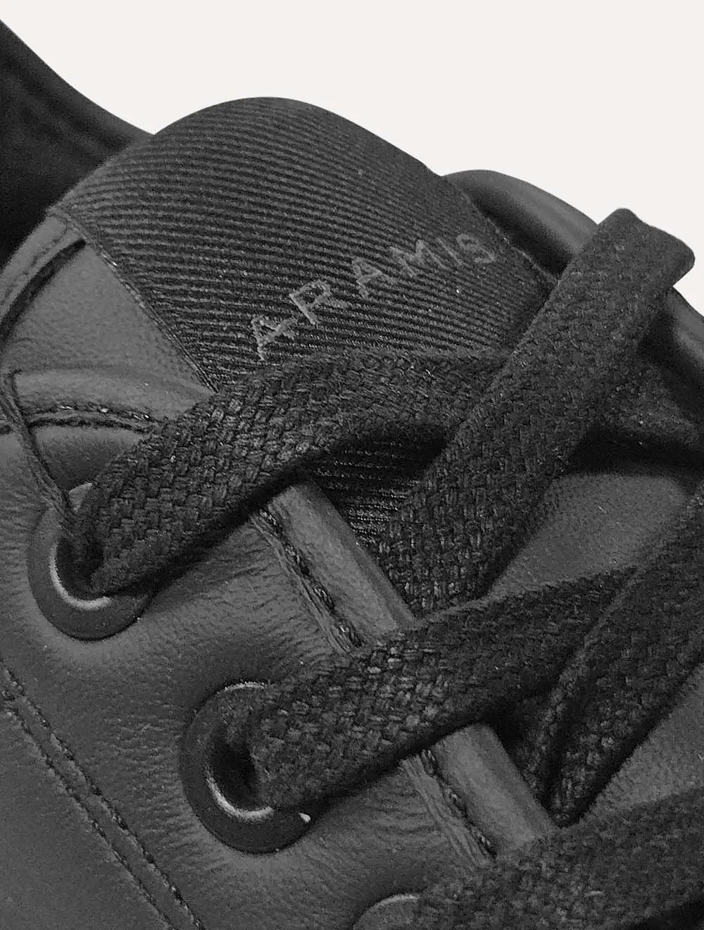 Tênis Aramis Masculino Couro Recortes Deep Leather All Black Preto