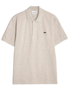 Polo Lacoste Masculina Classic Fit Mescla Areia