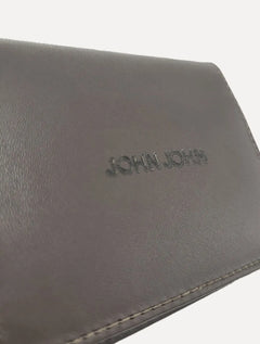 Carteira John John Masculina Couro Roger Brown Marrom