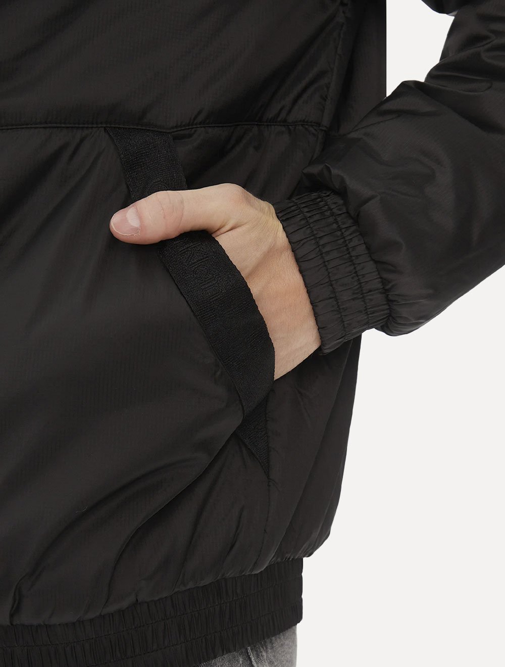 Jaqueta Calvin Klein Jeans Hooded Bomber Lateral Logo Preta