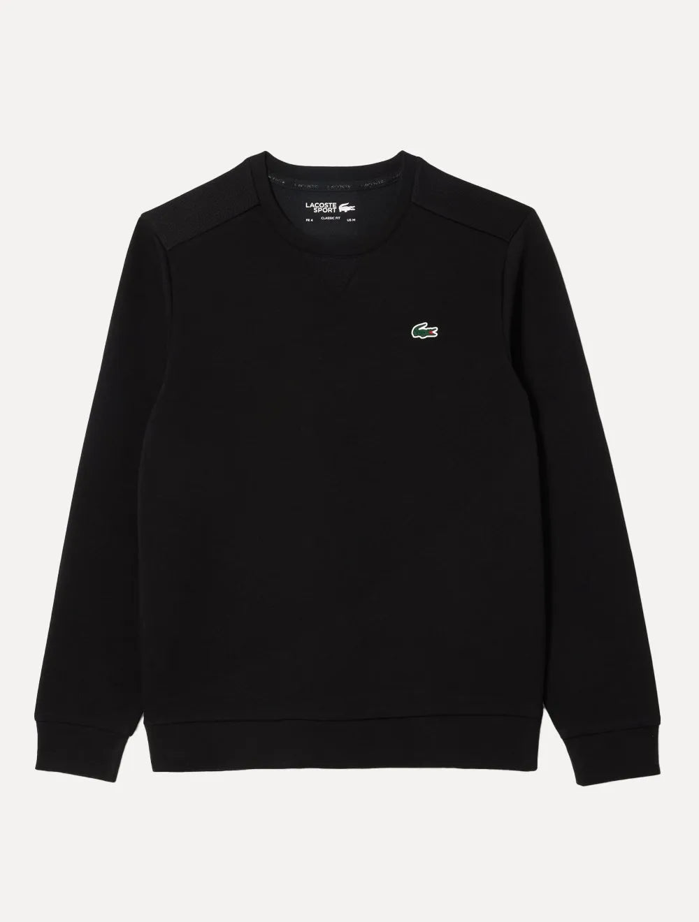 Moletom Lacoste Masculino Crewneck Sport Mesh Panels Preto