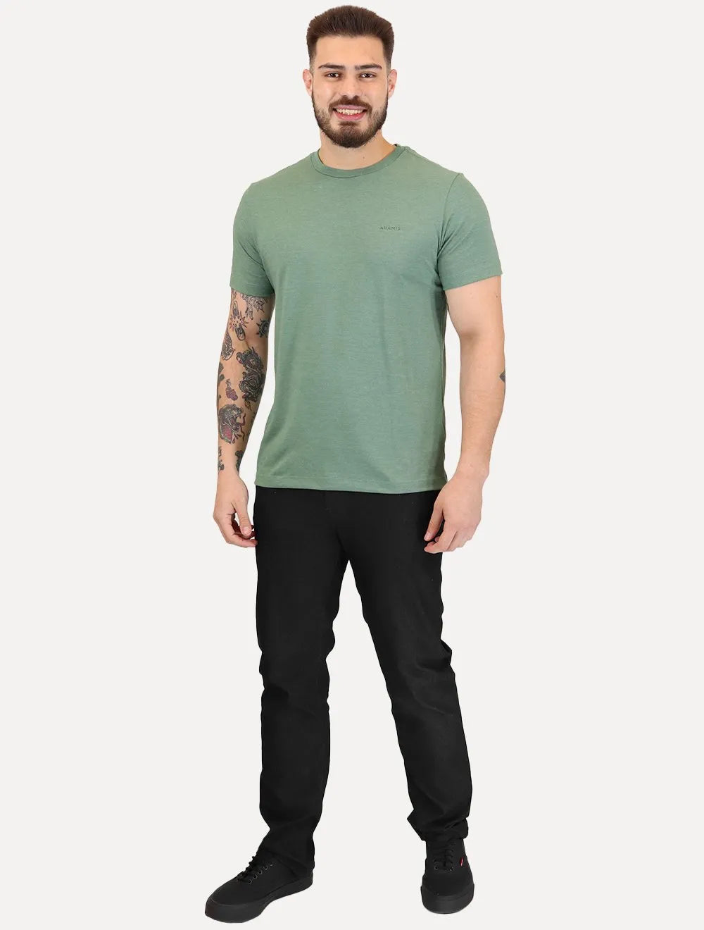 Camiseta Aramis Masculina Eco Lisa Verde Selva