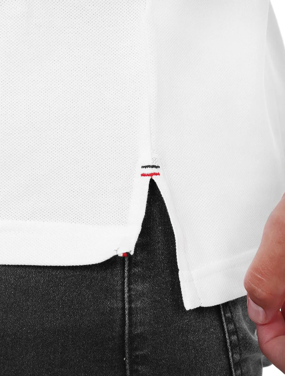 Polo Tommy Hilfiger Masculina Regular Sophisticated Tipping Branca