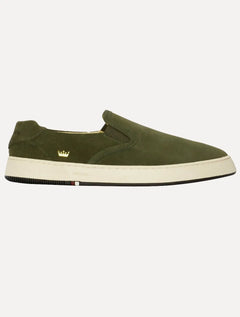 Tênis Osklen Masculino Slip On Bossanova Camurça Verde Escuro