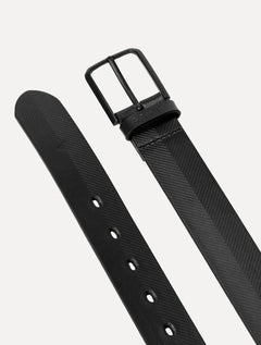 Cinto Aramis Masculino Básico Couro Chevron Preto