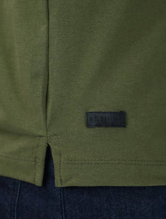Camiseta K&J Black Cotton Flex Slim Verde Oliva