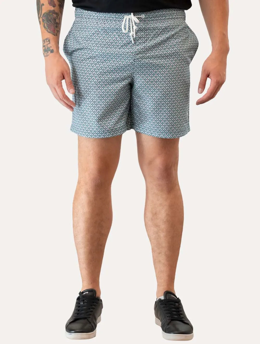 Short Original Penguin Masculino D'Água Ethnic Print Aruba Blue Azul