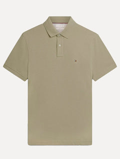 Polo Tommy Hilfiger Masculina Slim Piquet 1985 Cáqui Médio