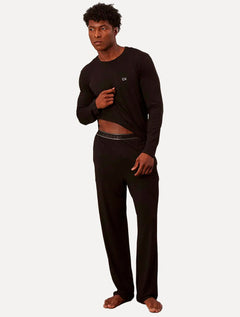 Pijama Calvin Klein Masculino Manga Longa Calça CK Modal Preto