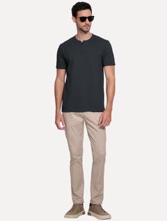 Camiseta Aramis Masculina Regular Piquet Gola Portuguesa Azul Marinho