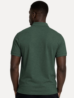 Polo Aramis Masculina Piquet Basic Mescla Mono Logo Verde Intenso