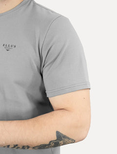 Camiseta Ellus Masculina Cotton Slim Originals Duplic Cinza