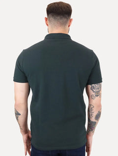 Polo Calvin Klein Masculina Piquet Slim Center Rubber Premium Azul Petróleo