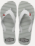 Chinelo Reserva Masculino Listrado Bandeira Branco