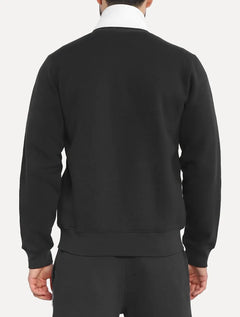Moletom Lacoste Masculino Recorte Full-Zip Sash Striped Preto/Branco