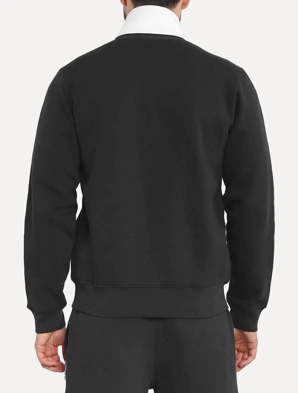 Moletom Lacoste Masculino Recorte Full-Zip Sash Striped Preto/Branco