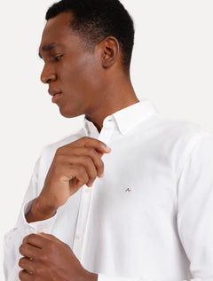 Camisa Aramis Masculina Slim Oxford Button Down Off-White