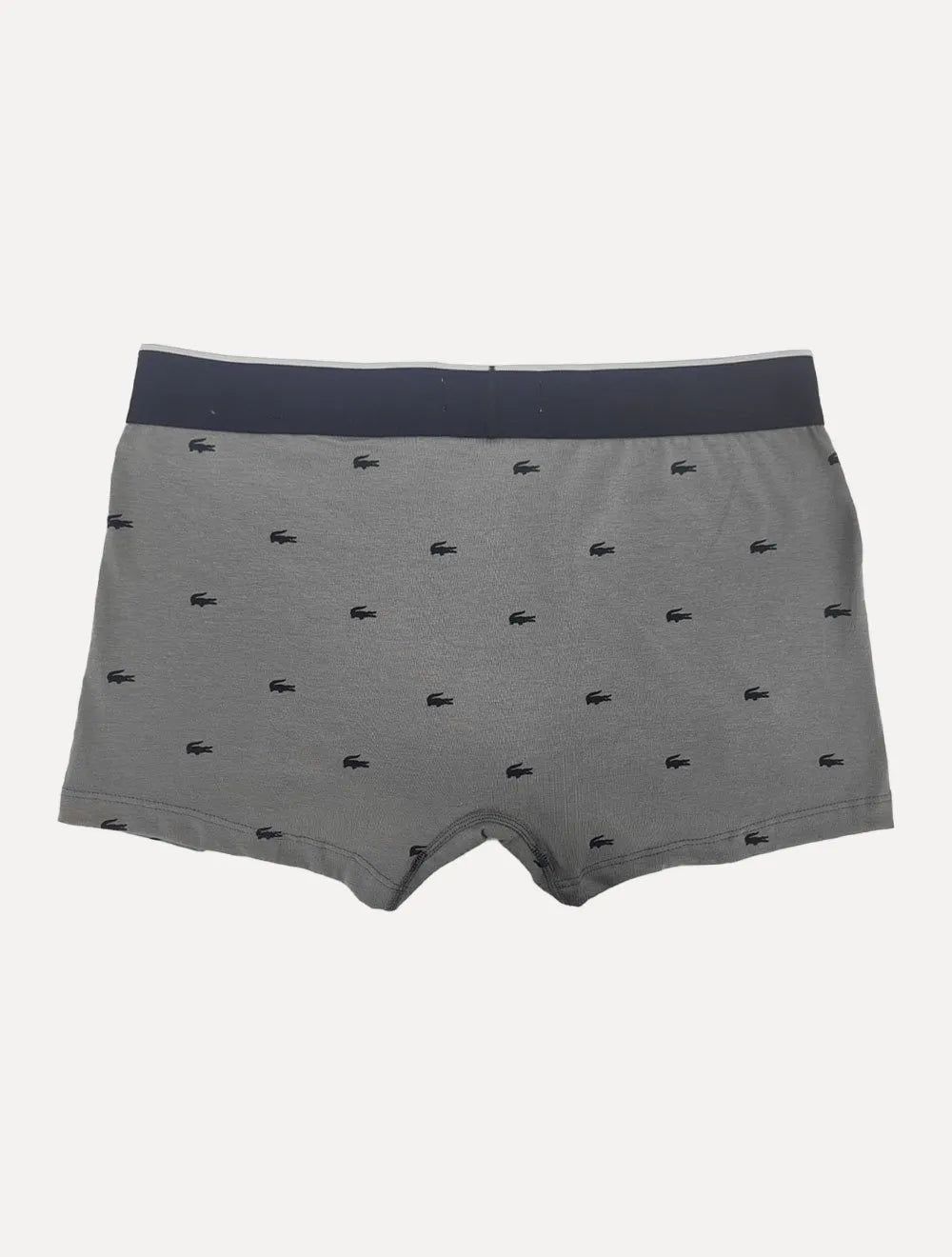 Cueca Lacoste Trunk Boxer Jersey Croco Print Branca Vermelha Cinza Pack 3UN