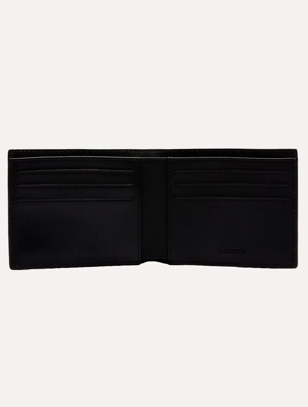 Carteira Lacoste Masculina Couro Classic Billfold Noir Preta