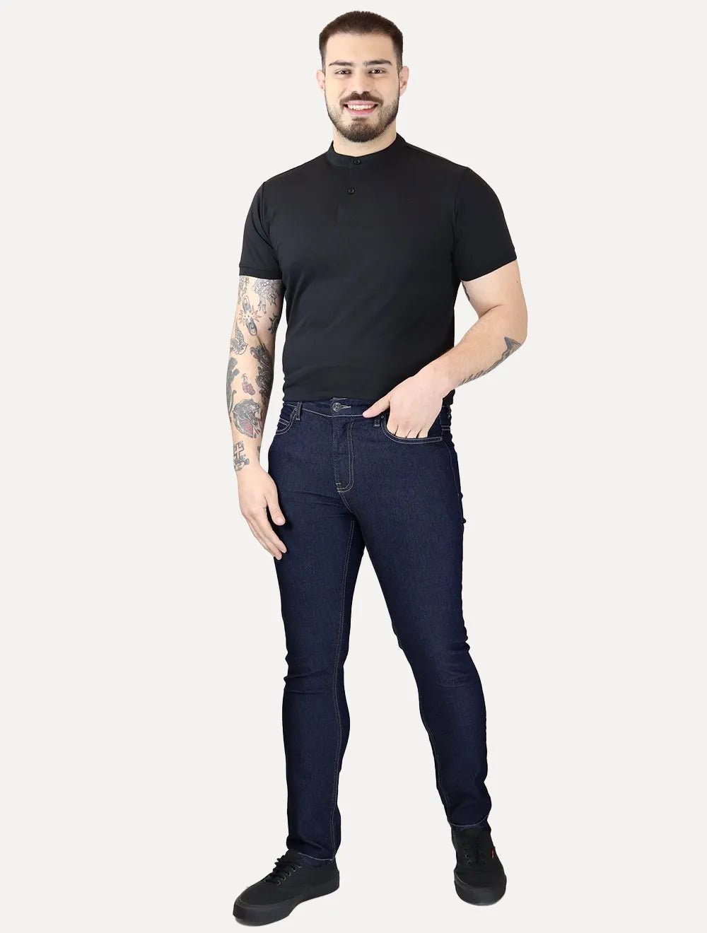 Calça Reserva Jeans Masculina Slim Davi Denim Escura