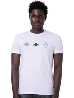 Camiseta Replay Masculina C-Neck Italian Brand Branca