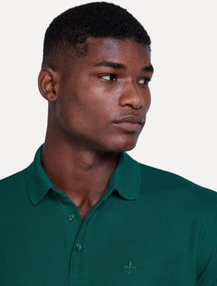 Polo Dudalina Piquet Essentials Cotton Basica Modal Verde
