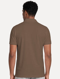 Polo Aramis Masculina Piquet Inner Detail Dark Logo Marrom