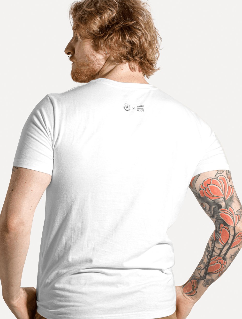 Camiseta King & Joe Masculina Collab The Barbas Branca