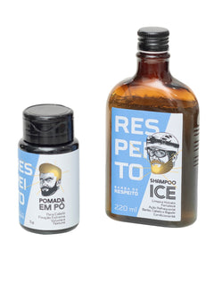 Necessaire King & Joe Couro Masculina Viagem Barba de Respeito Preta