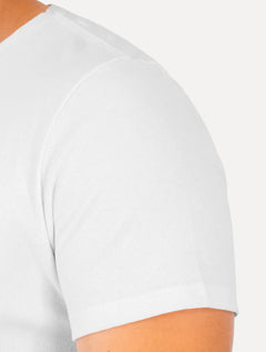 Camiseta Colcci Masculina Slim Malha Canelada Branca