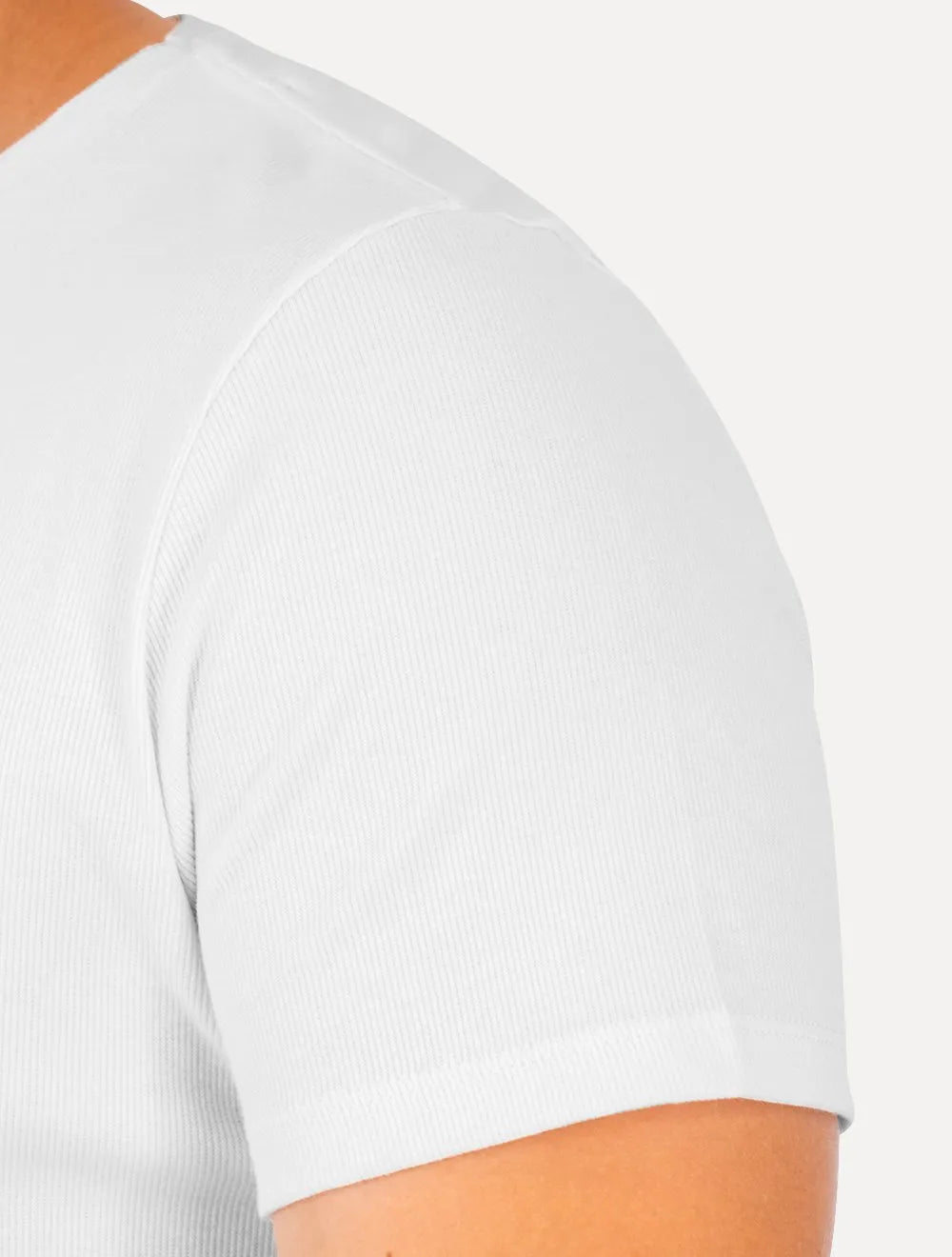 Camiseta Colcci Masculina Slim Malha Canelada Branca