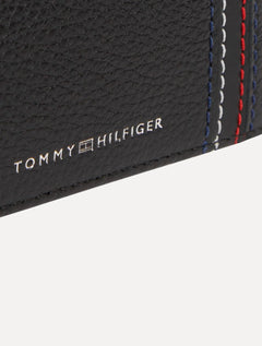 Carteira Tommy Hilfiger Porta Cartão Couro Centarl CC Holder Preta