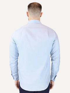 Camisa Tommy Hilfiger Masculina Regular TH Flex Textured Pocket Stretch Azul