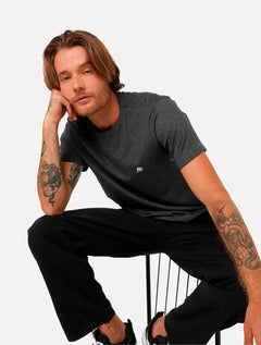 Camiseta Aeropostale Embroidered Light Logo NYC A87 Chumbo Mescla