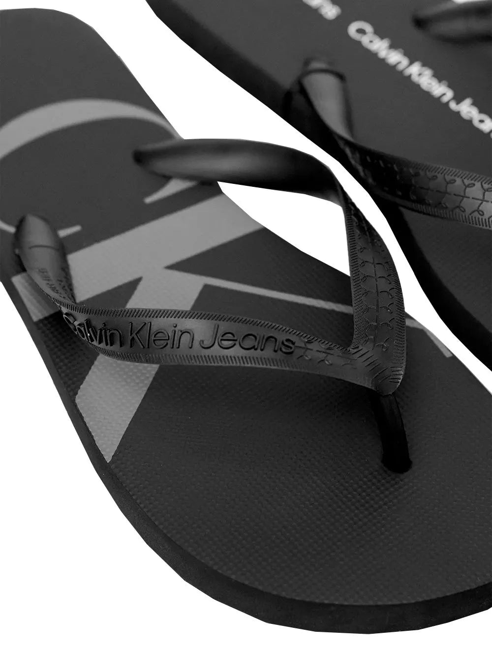 Chinelo Calvin Klein Jeans Logo Flow Preto