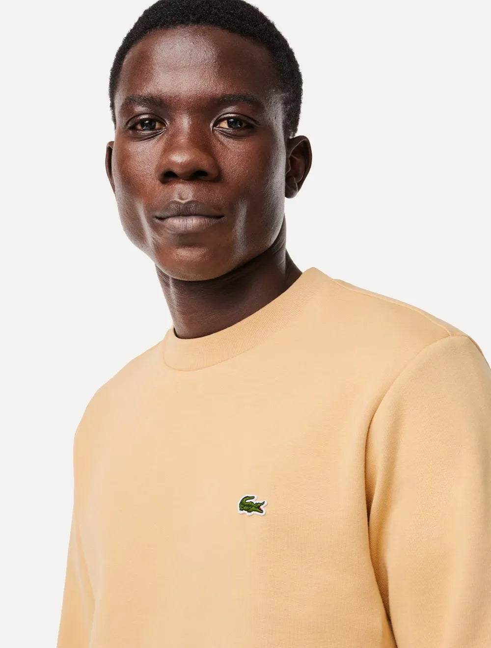 Moletom Lacoste Masculino Crewneck Classic Croco Caqui