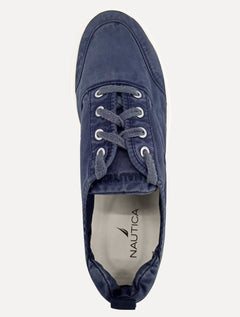 Tênis Nautica Masculino Denim Sailboat Logo Azul Marinho