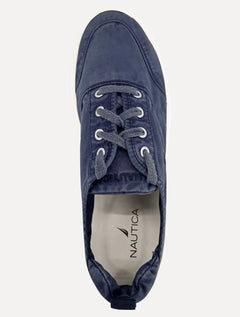 Tênis Nautica Masculino Denim Sailboat Logo Azul Marinho
