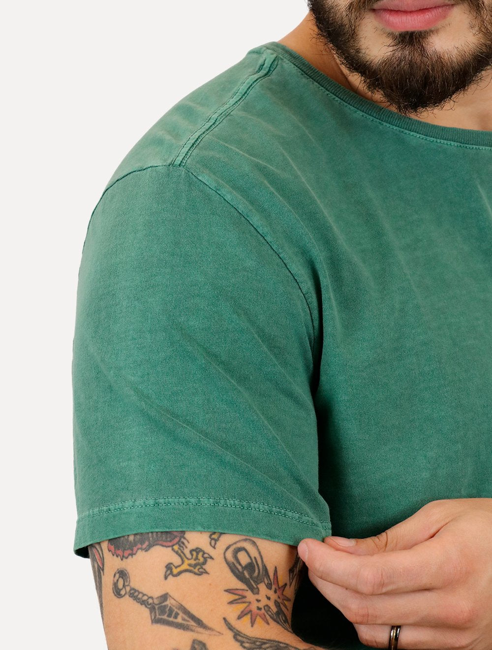 Camiseta Reserva Masculina Lisa Back Woodpecker Verde Escuro