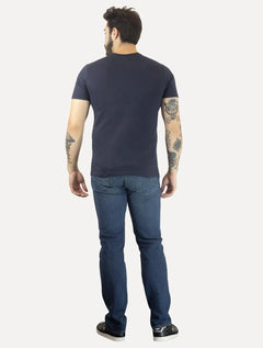 Camiseta John John Masculina Logo Blur Azul Marinho