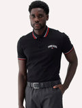 Polo Tommy Jeans Masculina Piquet Regular Graphic Tipped Preta