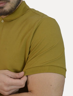 Polo Aramis Masculina Basic Piquet Mono Mostarda