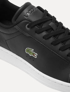 Tênis Lacoste Masculino Couro Carnaby Pro Leather Blk/Wht Preto