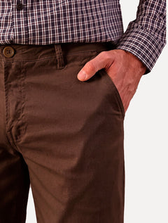 Calça Calvin Klein Jeans Masculina Slim Chino Marrom