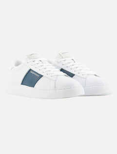 Tênis Empório Armani Masculino Recorte Blue Lateral Branco