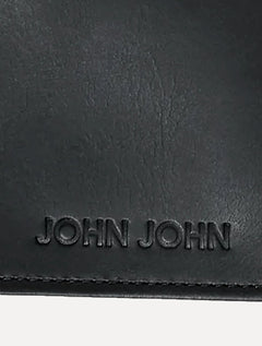 Carteira John John Masculina Couro Porta Cartão Caius Preta