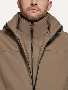 Jaqueta Calvin Klein Jeans Hooded Clássica Marrom