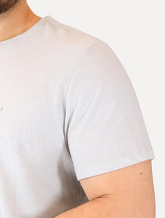 Camiseta Ellus Masculina Linen Slim Originals Duplic Areia Mescla