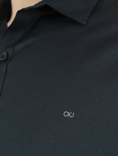 Camisa Calvin Klein Jeans Slim Fit New CKJ Logo Azul Marinho